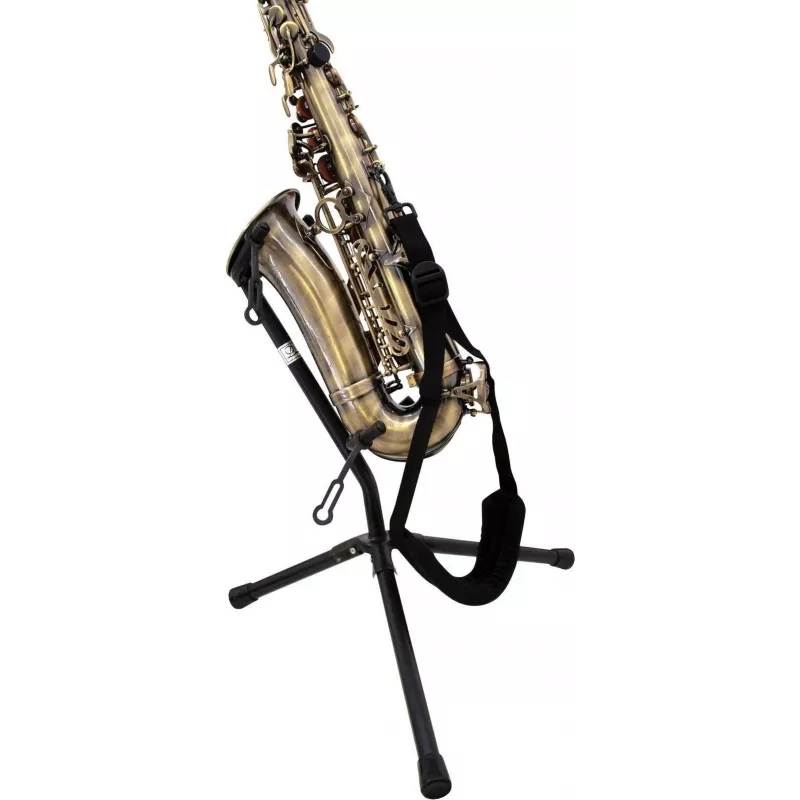 DIMAVERY alça para saxofone, tecido de nylon ajustável, gancho giratório metálico, preto 26600436