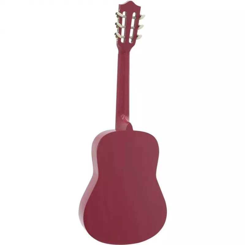 Dimavery AC-303 guitarra clássica 1/2 rosa com saco de transporte