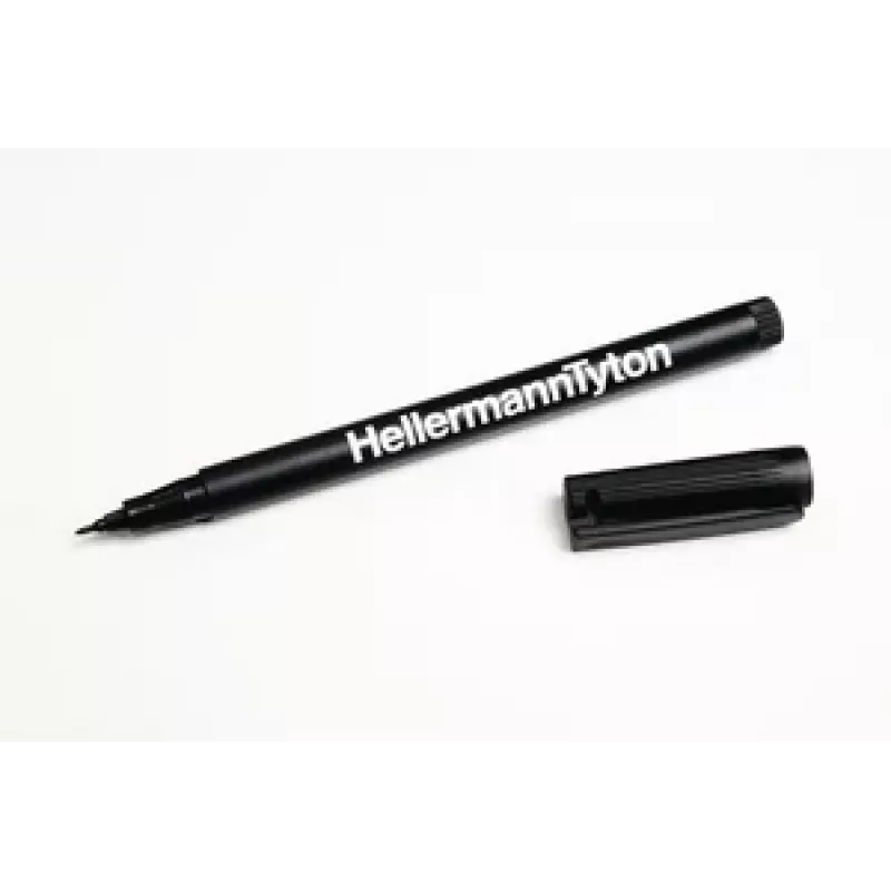 HellermannTyton 500-50820 marcador permanente preto ponta redonda 2 unidades