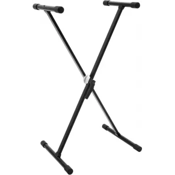 Dimavery SVT-1 suporte de teclado estrutura em X fecho de aperto altura ajustável 20 kg de carga preto