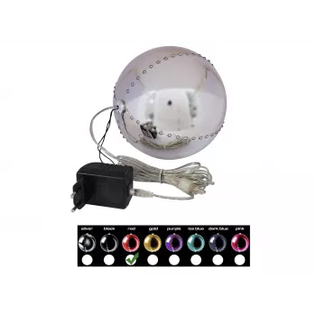 EUROPALMS bola de neve LED 15cm, vermelha 83501243