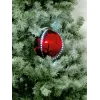 EUROPALMS bola de neve LED 15cm, vermelha 83501243