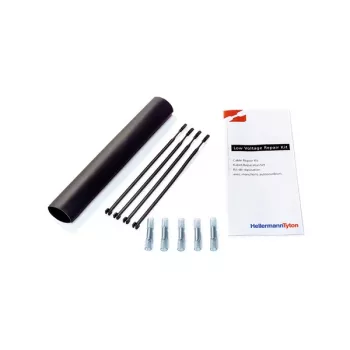HellermannTyton 380-04004 TF21 tubo termorretrátil, 2:1, 4,0 mm, preto, 10 m