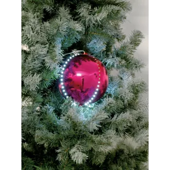 EUROPALMS bola de neve LED 15cm, rosa 83501246
