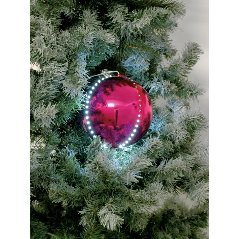EUROPALMS bola de neve LED 15cm, rosa 83501246