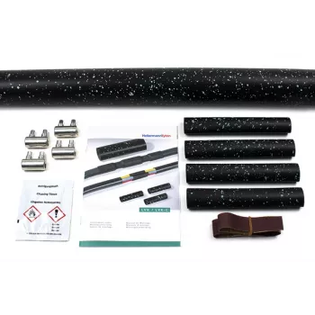 HellermannTyton LVK-C-5x1.5-16 tubo termorretrátil, preto, poliolefina, 4:1, 48mm/12mm, 450mm 380-04014