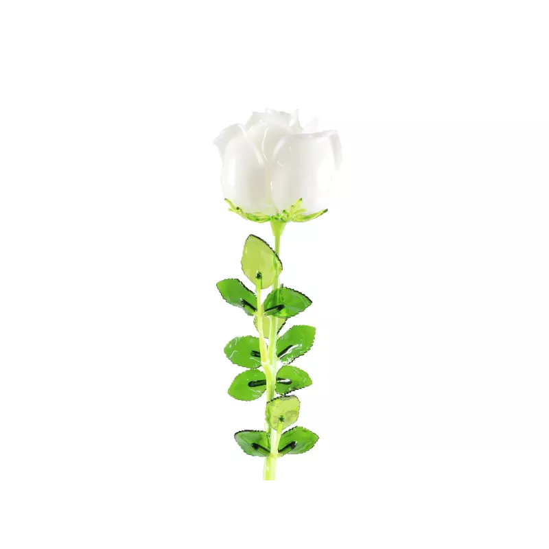 Flor artificial EUROPALMS Crystal Rose, branco, 81 cm, 12 unid. 82600208