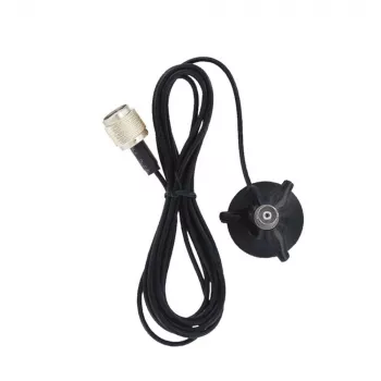 Midland 6678 base magnética com ligação TNC, cabo RG-58 de 4 m, preto