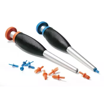 HellermannTyton HTWD-RT4 ferramenta manual de rebites para rebites de plástico, azul 181-41542