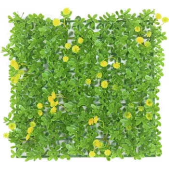 EUROPALMS tapete de buxo artificial, verde-amarelo, 25x25 cm (82600087)