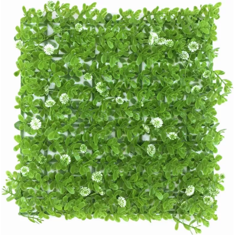 EUROPALMS tapete de buxo artificial, verde-branco, 25x25 cm 82600089