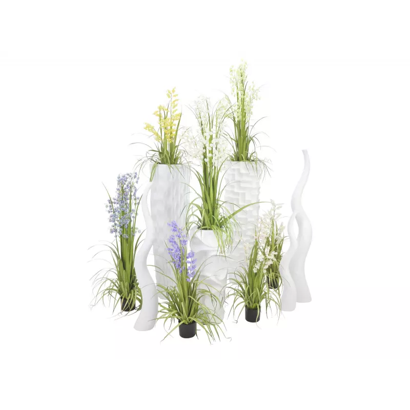 EUROPALMS vaso de design WAVE-150, branco 83011904