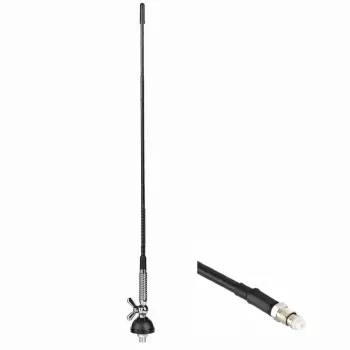 MIDLAND Albrecht antena de CB T-27 com FME, 60 cm, 26-28 MHz, 100 W PEP, 50 Ohm 67110.01
