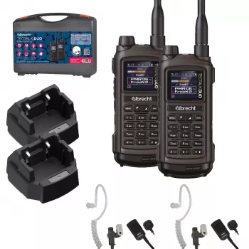 Albrecht Tectalk Duo PMR446 + Freenet 1W Conjunto de Walkie-Talkies com Estojo Rígido de Transporte (Pack de 2) 29148.S1