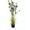 EUROPALMS Arbusto Sempre-Verde com Erva Planta Artificial, 120 cm 82600183