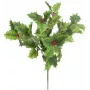EUROPALMS ramo artificial de azevinho 43cm, folhas verdes com bagas vermelhas, haste flexível, decoração de Natal para interior 83500565