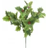 EUROPALMS ramo artificial de azevinho 43cm, folhas verdes com bagas vermelhas, haste flexível, decoração de Natal para interior 83500565