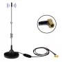 Midland Albrecht MAG31 antena de base magnética DAB+ com amplificador, Banda III, cabo de 3 m, conector SMB 62336