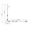 Midland Albrecht MAG31 antena de base magnética DAB+ com amplificador, Banda III, cabo de 3 m, conector SMB 62336