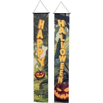 EUROPALMS faixa de Halloween, floresta de fantasmas, conjunto de 2, 30x180cm (80164207)