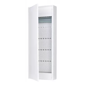 f-tronic VISION60K armário de comunicações de sobrepor de 5 filas com tomada Schuko tripla, branco 7220223