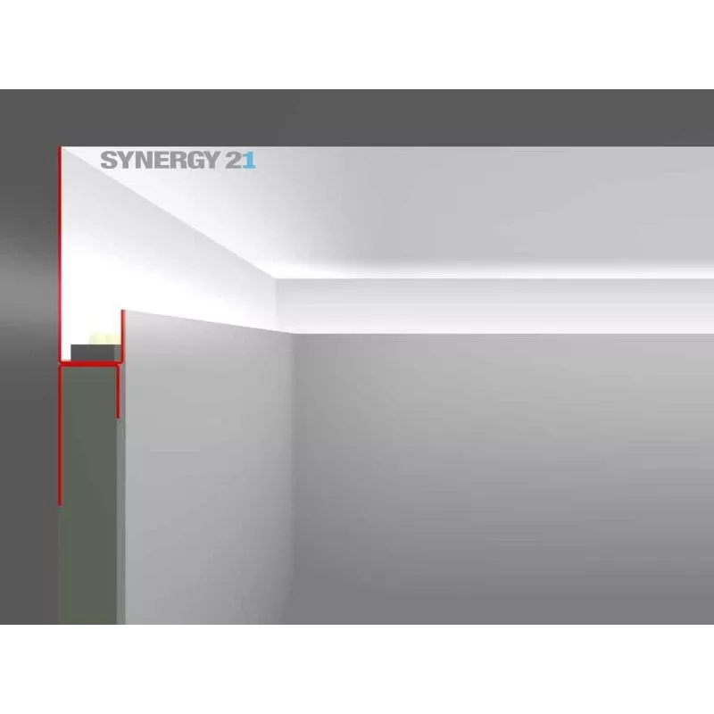 Perfil LED SYNERGY21 200cm chapa de zinco tipo B40 S21-LED-PR00140