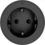 Módulo de tomada SYNERGY21 MODULRAIL tipo F, preto (Schuko, 16A, 250V) - S21-MR015