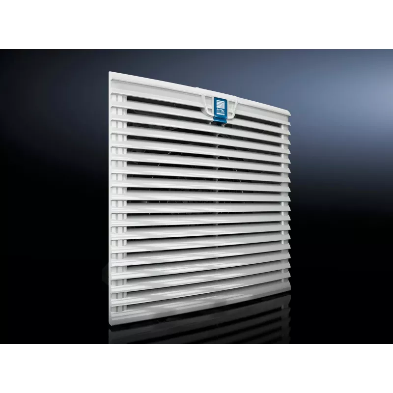 Filtro de saída Rittal para ventiladores de filtro SK 3237.1xx, G3, IP54, 204 x 204 mm, cinzento claro 3237208