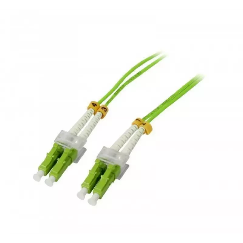 Cabo de patch de fibra ótica SYNERGY21 S215504 OM5 duplex LC-LC 25 m verde