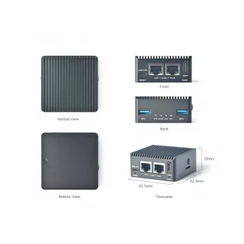 Router SBC ALLNET FriendlyELEC NanoPi R5C dual 2.5GbE, 4GB RAM, 32GB eMMC, Wi-Fi 5, caixa metálica R5C_4G_32mmc_combo_wifi