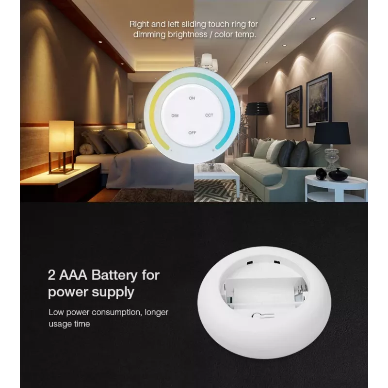 Comando LED SYNERGY21 S1-G Sunrise para sistemas Dual White CCT MiLight/MiBoxer