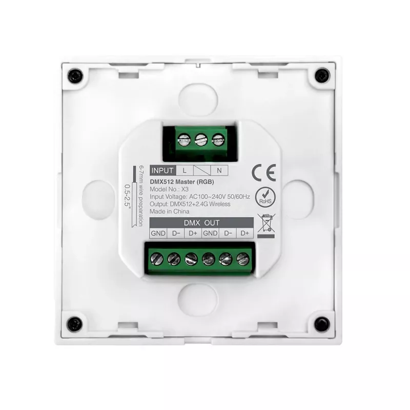 Painel tátil inteligente MiBoxer X3 para controlo LED (DMX512 e 2,4GHz RF)