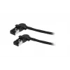 Cabo de patch slim SYNERGY21 S218115 CAT6A S/FTP, RJ45, 2m, preto, 500MHz, LSZH, ficha rotativa