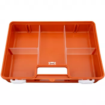 PETEX 43924035 Mala de primeiros socorros DIN 13169, laranja, 350 x 140 x 240 mm