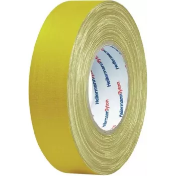 HellermannTyton HTAPE-TEX-19x10 Fita têxtil multiusos, amarela, 19 mm x 10 m 712-00202