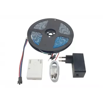SYNERGY21 QuinLED dig2GO conjunto LED digital portátil com fita RGBW, controlador de potência e fonte de alimentação S21-LED-JT230011