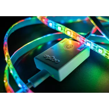 SYNERGY21 QuinLED dig2GO conjunto LED digital portátil com fita RGBW, controlador de potência e fonte de alimentação S21-LED-JT230011