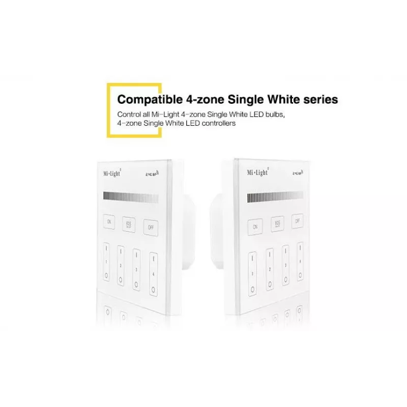 SYNERGY21 T1 MiLight Painel inteligente cor única comando tátil de 4 zonas