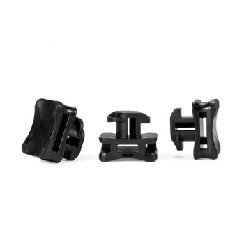 HellermannTyton ACFM7W10PT5.3 suporte de abraçadeira para calha DIN, PA66 resistente ao choque, preto, 25 unid. 151-03246