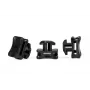 HellermannTyton ACFM7W10PT5.3 suporte de abraçadeira para calha DIN, PA66 resistente ao choque, preto, 25 unid. 151-03246
