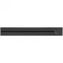 SYNERGY21 MODULRAIL régua de tomadas 600 mm com interruptor, 3 tomadas Schuko, preto S21-MR005
