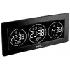 Technoline despertador de mesa digital com indicador de temperatura, data, função soneca - preto