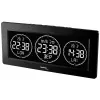 Technoline despertador de mesa digital com indicador de temperatura, data, função soneca - preto