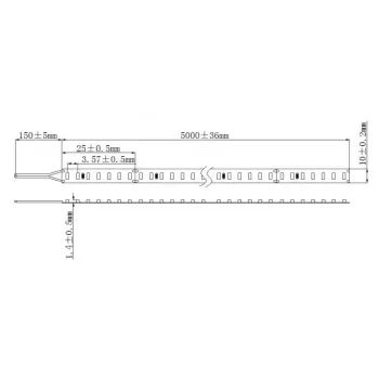 SYNERGY21 LED Flex Strip 2210 - 70 NW DC24V 24W IP20 CRI90 xSpecial Modelo LED-LIGHTS24x
