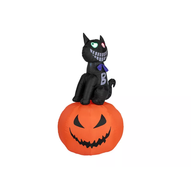 EUROPALMS Halloween Figura insuflável gato com abóbora, 183cm 83316152