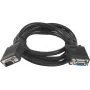 SYNERGY21 S215297 Cabo de extensão VGA, 1,8 m, ficha para conector fêmea, Preto