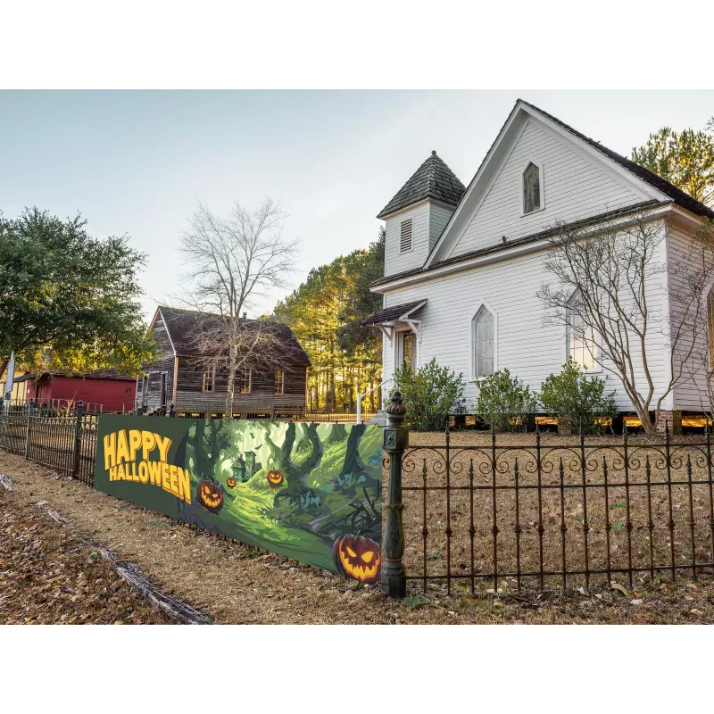 EUROPALMS Halloween Banner, floresta assombrada, 300x90cm 80164205