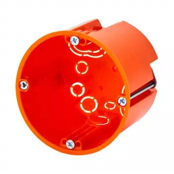 f-tronic HW caixa de parede oca E117, Ø 68 mm, profundidade 61 mm, isenta de halogéneos, laranja 7350165