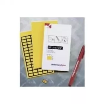 HellermannTyton 598-92427 etiquetas amarelas de vinil destacáveis de transferência térmica, 44 x 10 mm, 440 etiquetas