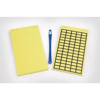 HellermannTyton 598-92427 etiquetas amarelas de vinil destacáveis de transferência térmica, 44 x 10 mm, 440 etiquetas